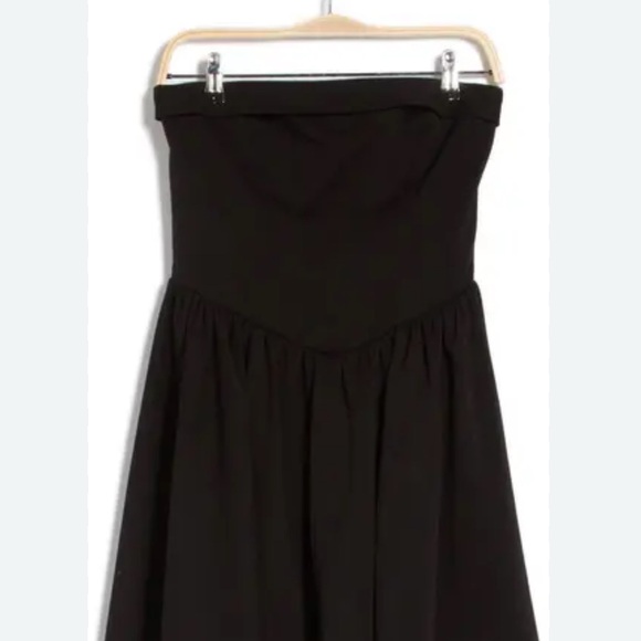 WAYF Black Strapless Basque Waist Dress Women’s Small - Picture 1 of 5